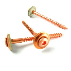 Spenglerschrauben CU Edelstahl Verkupfert VA 65 mm Fassadenschrauben